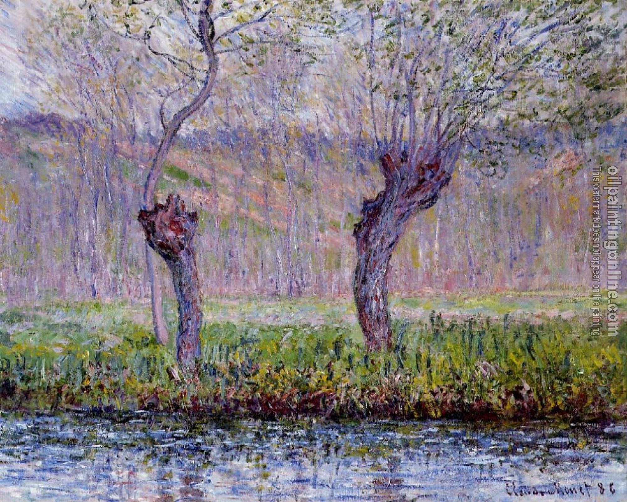 Monet, Claude Oscar - Willows in Spring